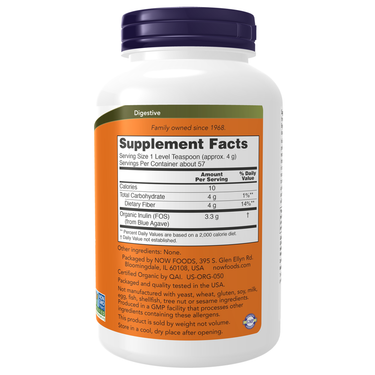 Org Inulin Powder - Now Foods